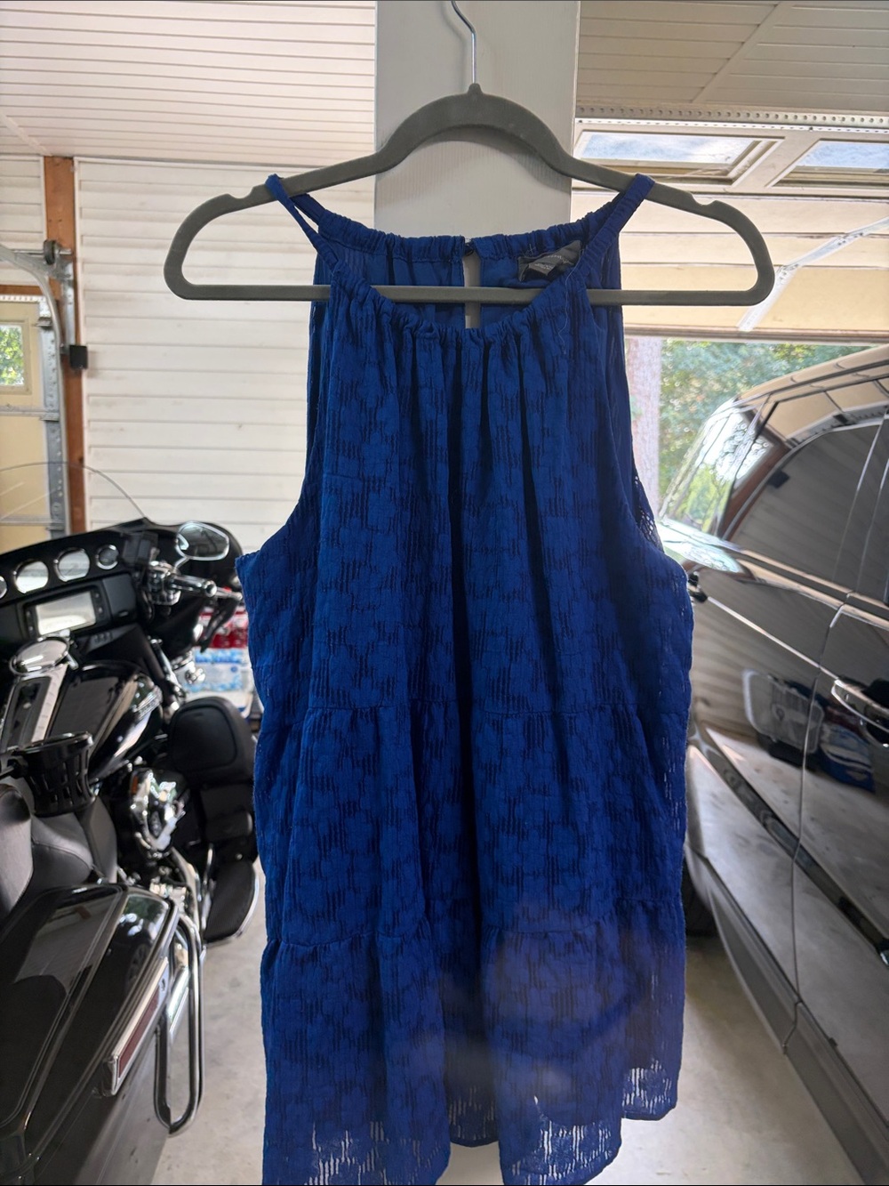 Anthropologie Royal Blue Textured Sleeveless Camisole